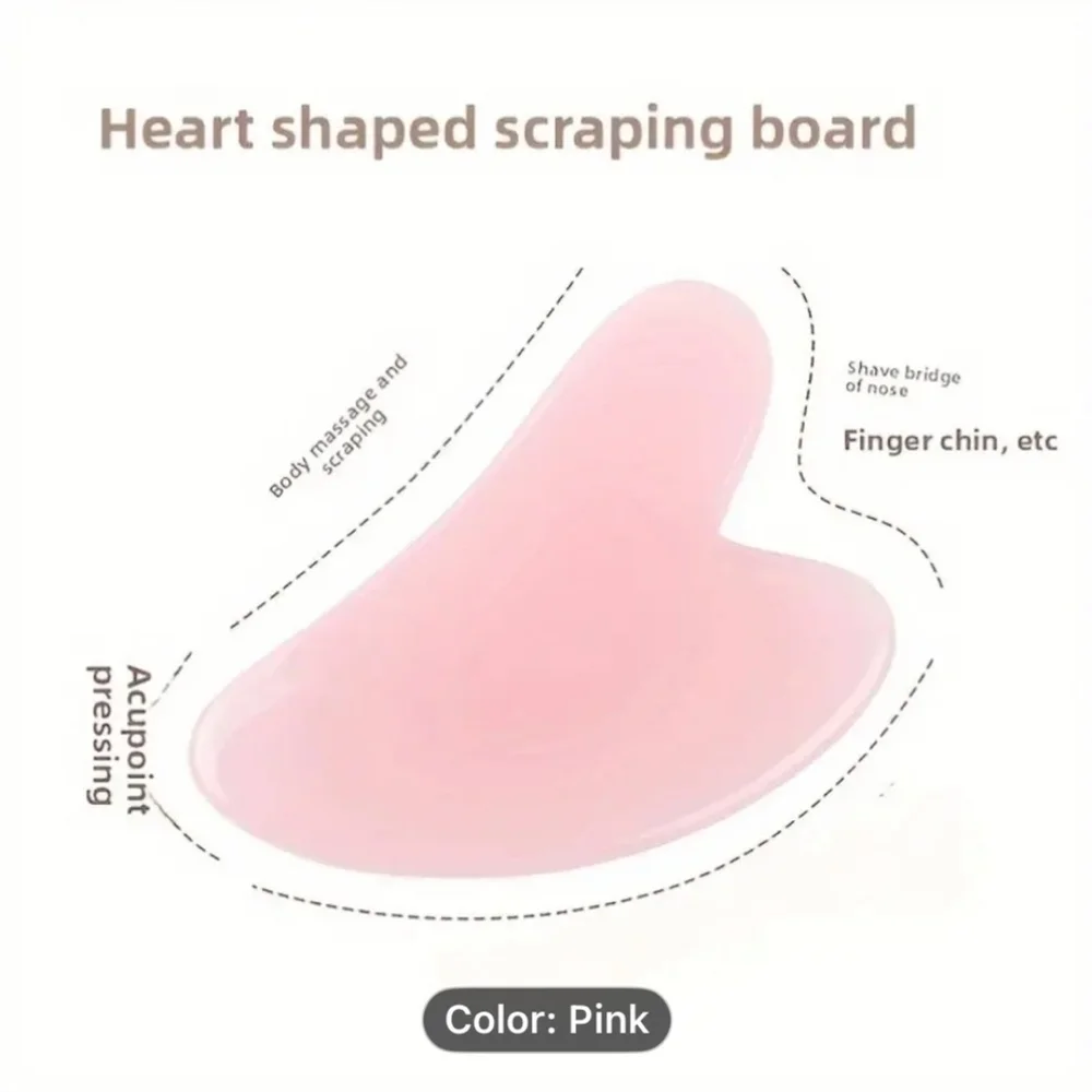 Pink Heart-Shaped Gua Sha Tool New